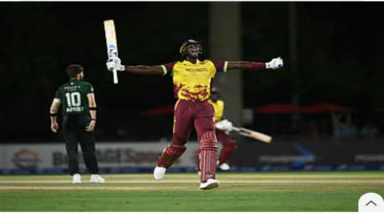 আফ্রিদির শেষ বলে ৪ মেরে ওয়েস্ট ইন্ডিজকে জেতালেন হো...